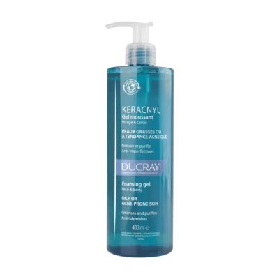 Ducray Keracnyl Foaming Gel 400ml - Acne Treatment Cleansing Gel for Oily Skin