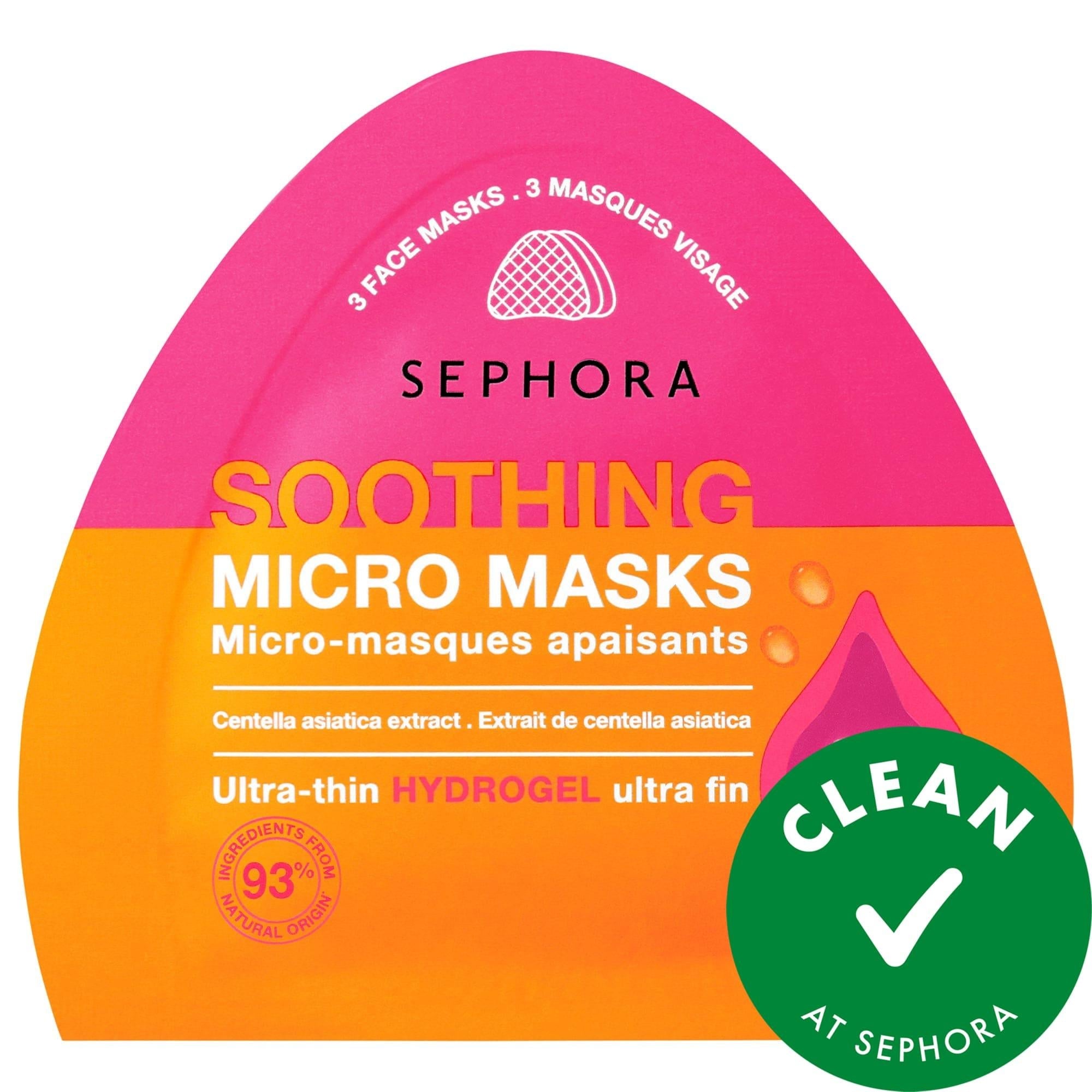 Sephora Collection Hydrogel Micro Mask Set - Targeted Face Masks: Soothe Redness, Firm Skin, & Control Oil with Plant-Powered Actives