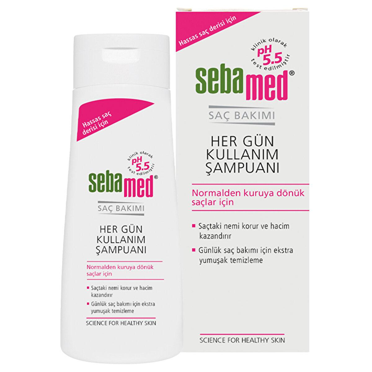 Sebamed Daily Use Shampoo - Gentle Cleansing for Dry, Weak, Thin Hair - Adds Shine and Vitality - Frequent Wash Shampoo