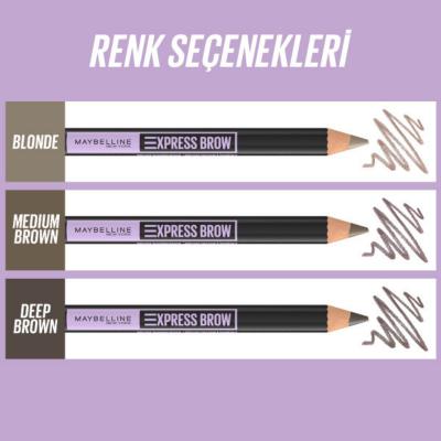 Maybelline Eyebrow Express Pencil Deep Brown - Long-Lasting Eyebrow Definition with Super Pigmented Formula