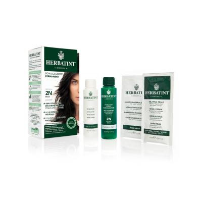 Herbatint 2N Brun Brown Hair Dye - Natural, Ammonia-Free Color for Sensitive Scalp, Herbal Extracts, Permanent Color