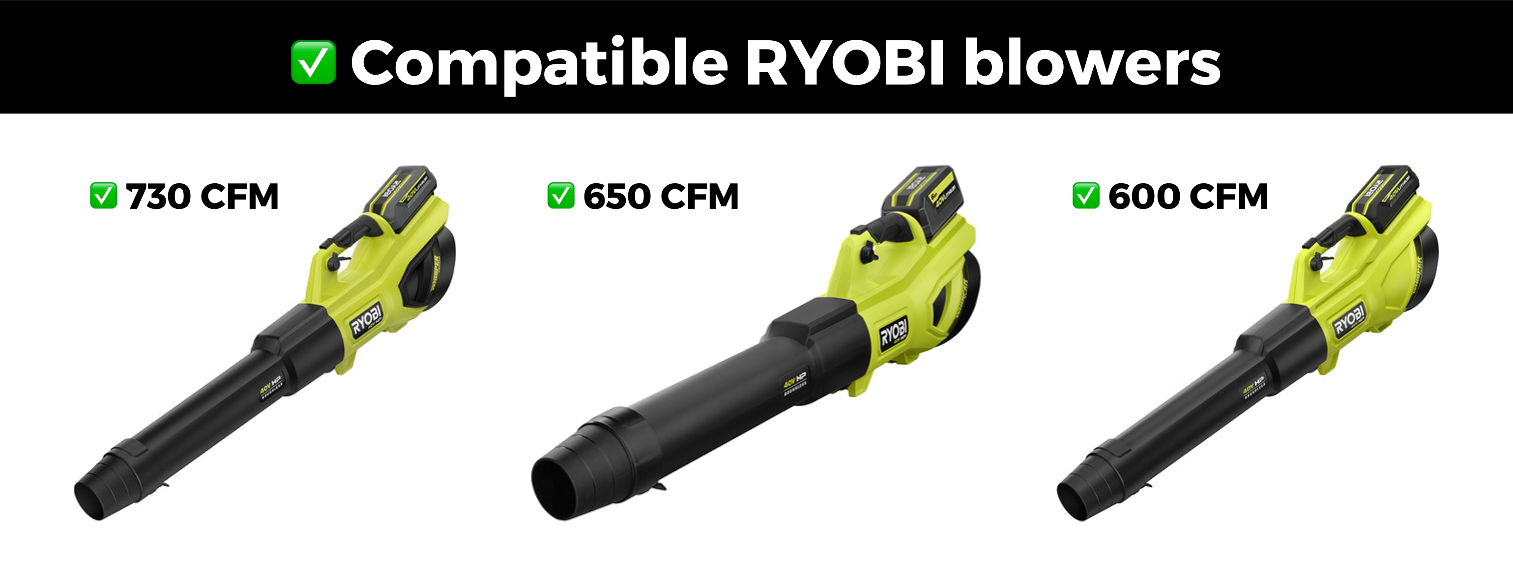 STUBBY® Car Drying Nozzle for RYOBI 730, 650, & 600 CFM Leaf Blowers – Stubby Nozzle Co., view 3