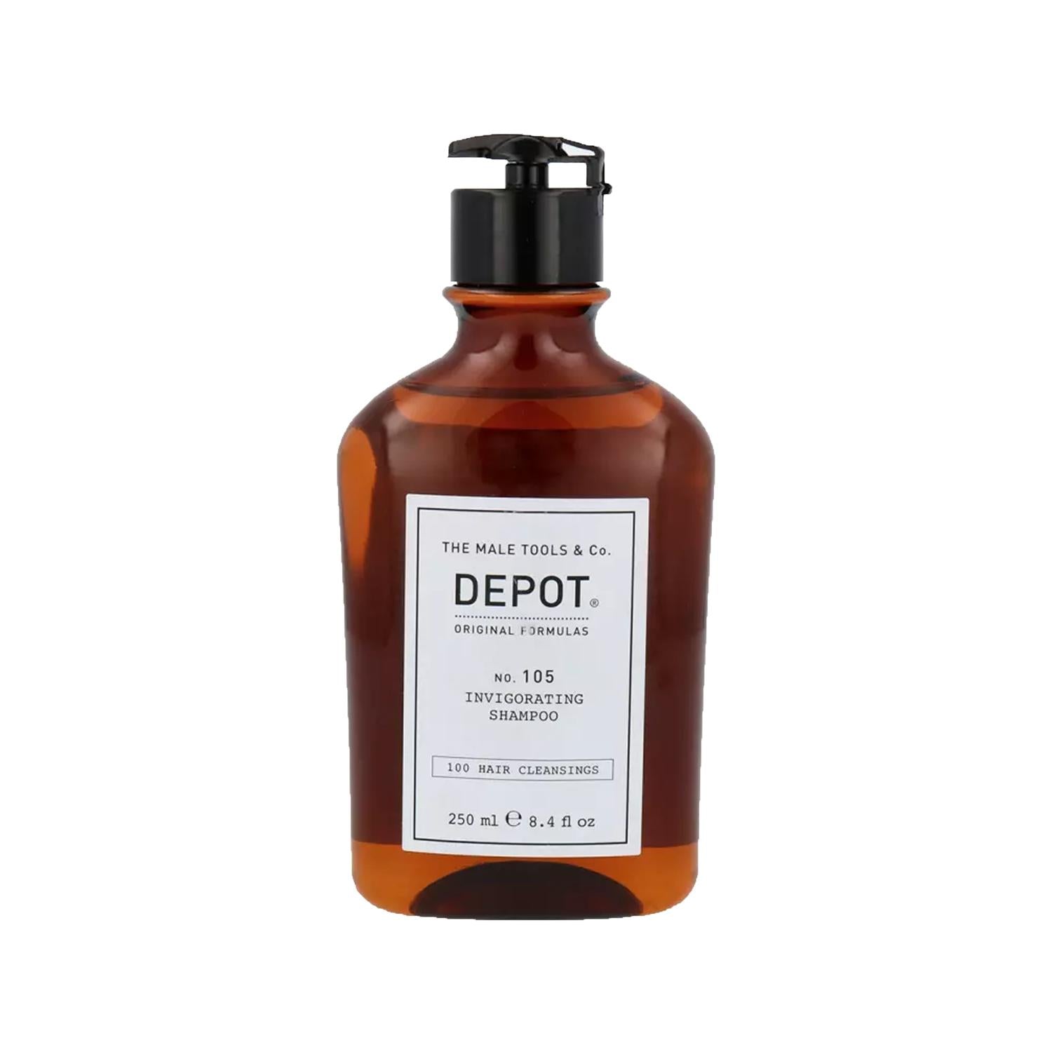 Depot No. 105 Invigorating Hair Care Shampoo - Anti-Hair Loss, Stimulating Scalp, 8.45 fl oz