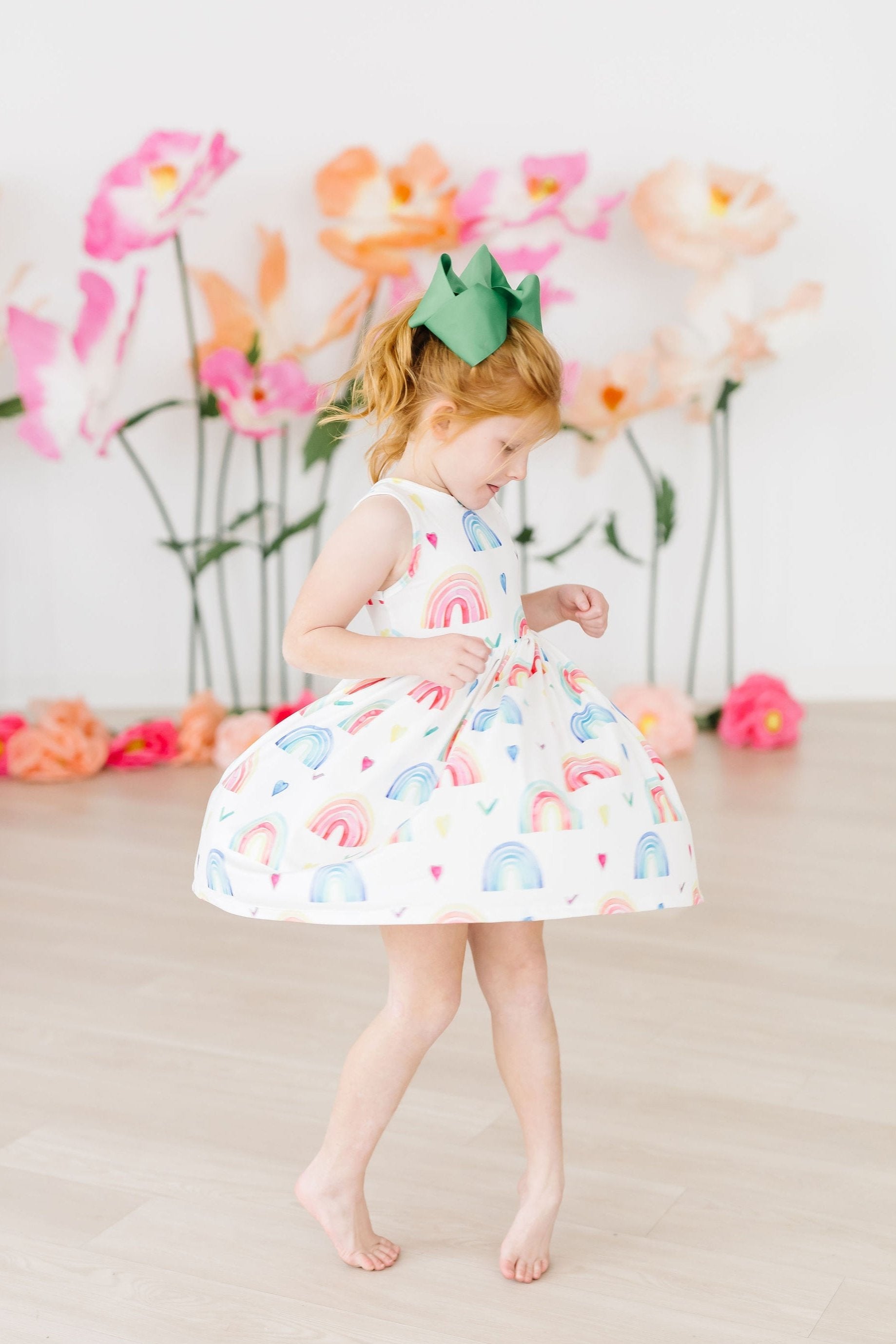 Mila & Rose ® Radiant Rainbows Tank Twirl Dress — lifestyle context