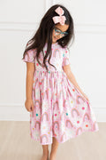 Mila & Rose ® Rainbow Daisies S/S Pocket Twirl Dress — main product shot
