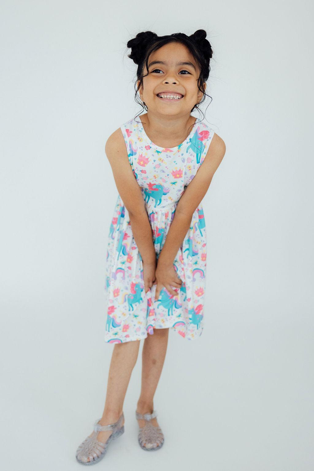 Mila & Rose ® Rainbow Meadows Tank Twirl Dress — lifestyle context