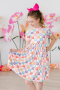 Mila & Rose ® SALE Rainbow Ribbons S/S Pocket Twirl Dress — main product shot