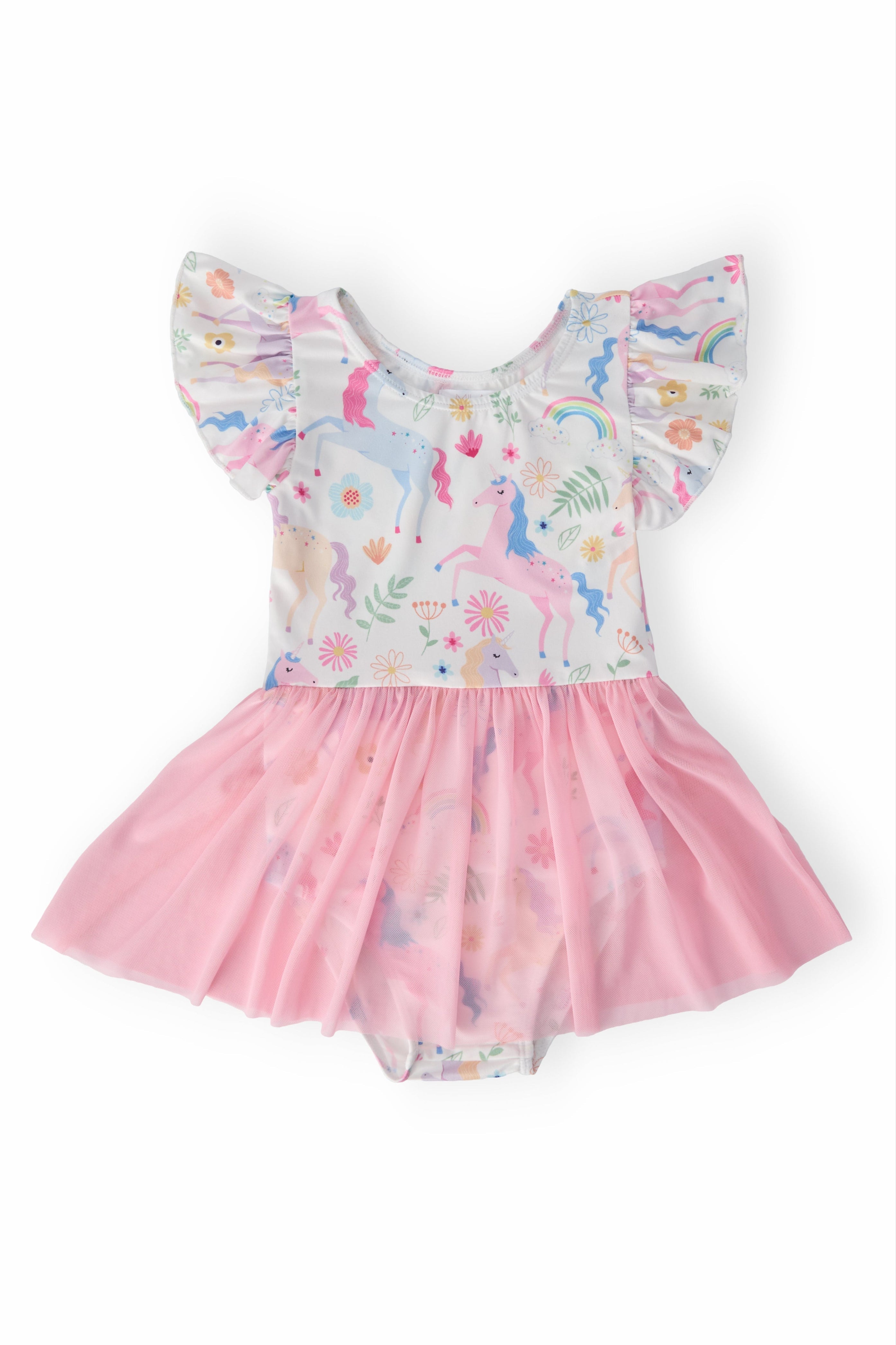 Mila & Rose ® Rainbow Vibes S/S Twirl Leotard — main product shot