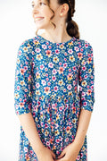 Mila & Rose ® Rainforest Blooms 3/4 Sleeve Pocket Twirl Dress — main product shot