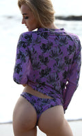 Forever Young Swimwear Forever Young Swimwear Rash Guard w/ Forever Young Logo — construction detail