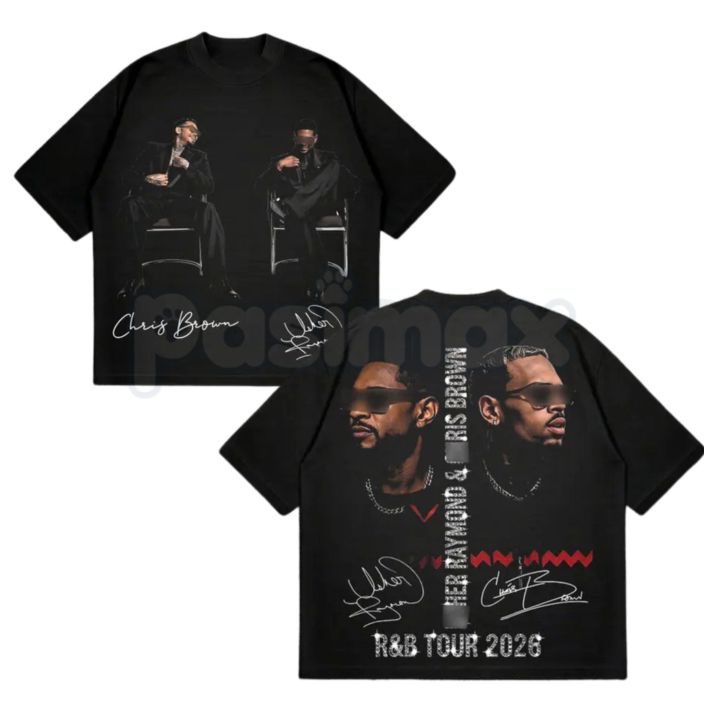 Raymond & Brown "The R&B Tour 2026" T-Shirt – V10 Premium Cotton Music Duo Graphic Tee, Remastered Heavyweight Soul & Soul-Jazz Top, Official Concert Merchandise Shirt, Made in USA