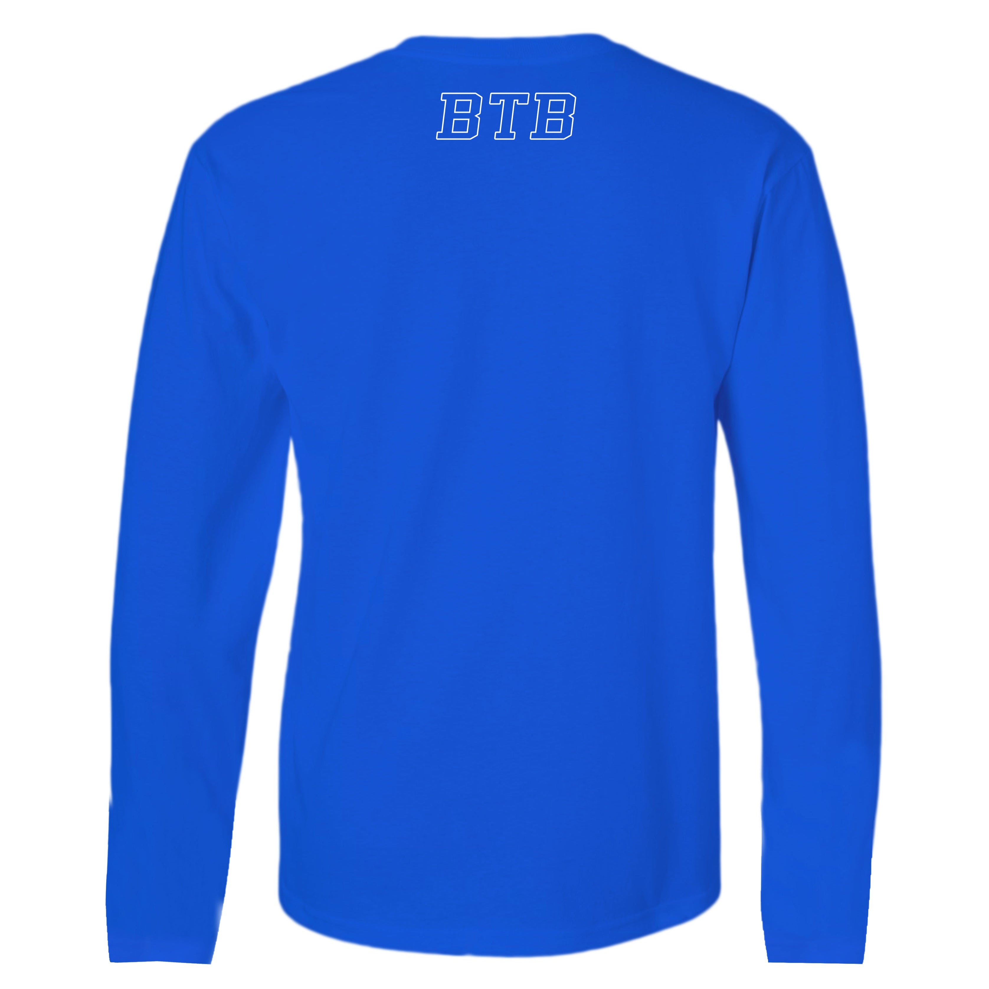 Bigger Than Basketball Born To Hoop - Long Sleeve - Blue — lifestyle worn / used context