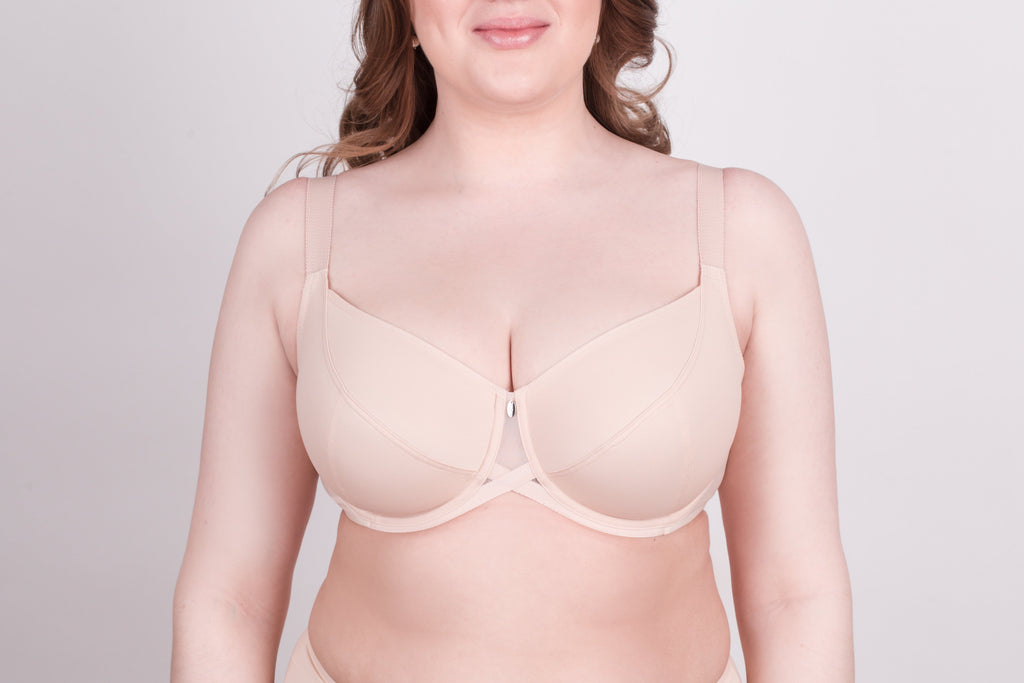 TheRanok.com Bra Milavitsa 115910 - Elastic Knit, Underwired, Triple Diagonal Segment Cups — detail close-up