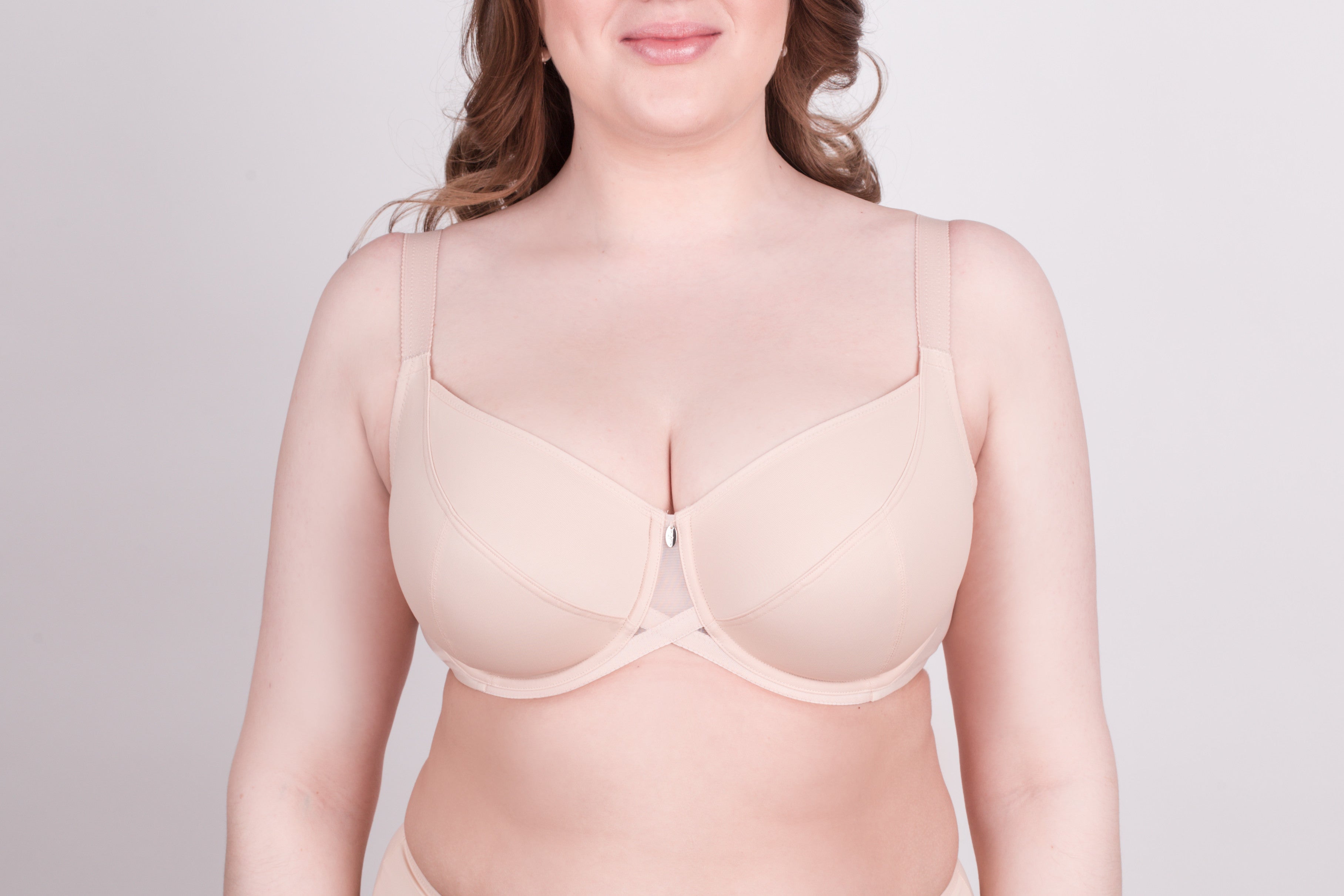 TheRanok.com Bra Milavitsa 115910 - Elastic Knit, Underwired, Triple Diagonal Segment Cups — detail close-up