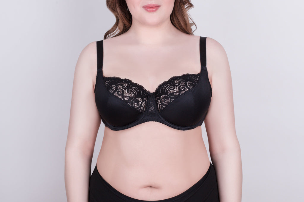 TheRanok.com Bra Milavitsa 112830 - Elastic Lace, Underwired with Triple Segment Cups — detail close-up