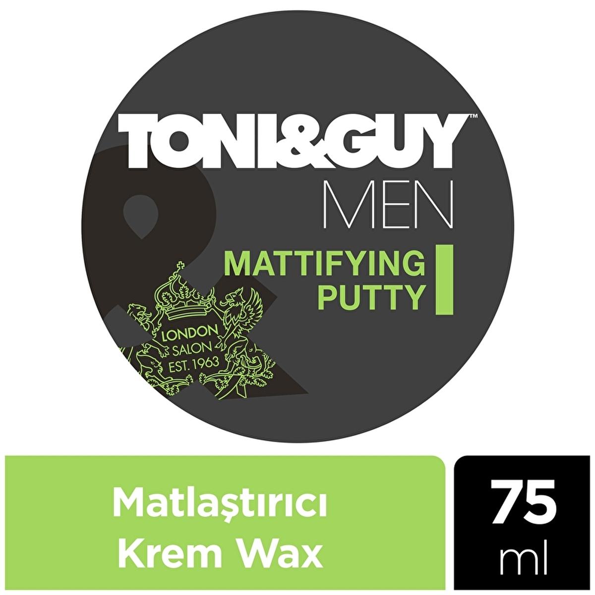 Toni&Guy Matte Finish Hair Styling Cream Wax - 75ml, Strong Hold, Natural Look
