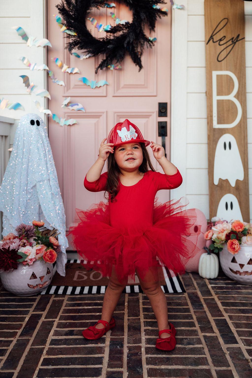 Mila & Rose ® Red 3/4 Tutu Leotard — side view