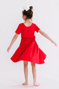 Mila & Rose ® Red S/S Pocket Twirl Dress — main product shot