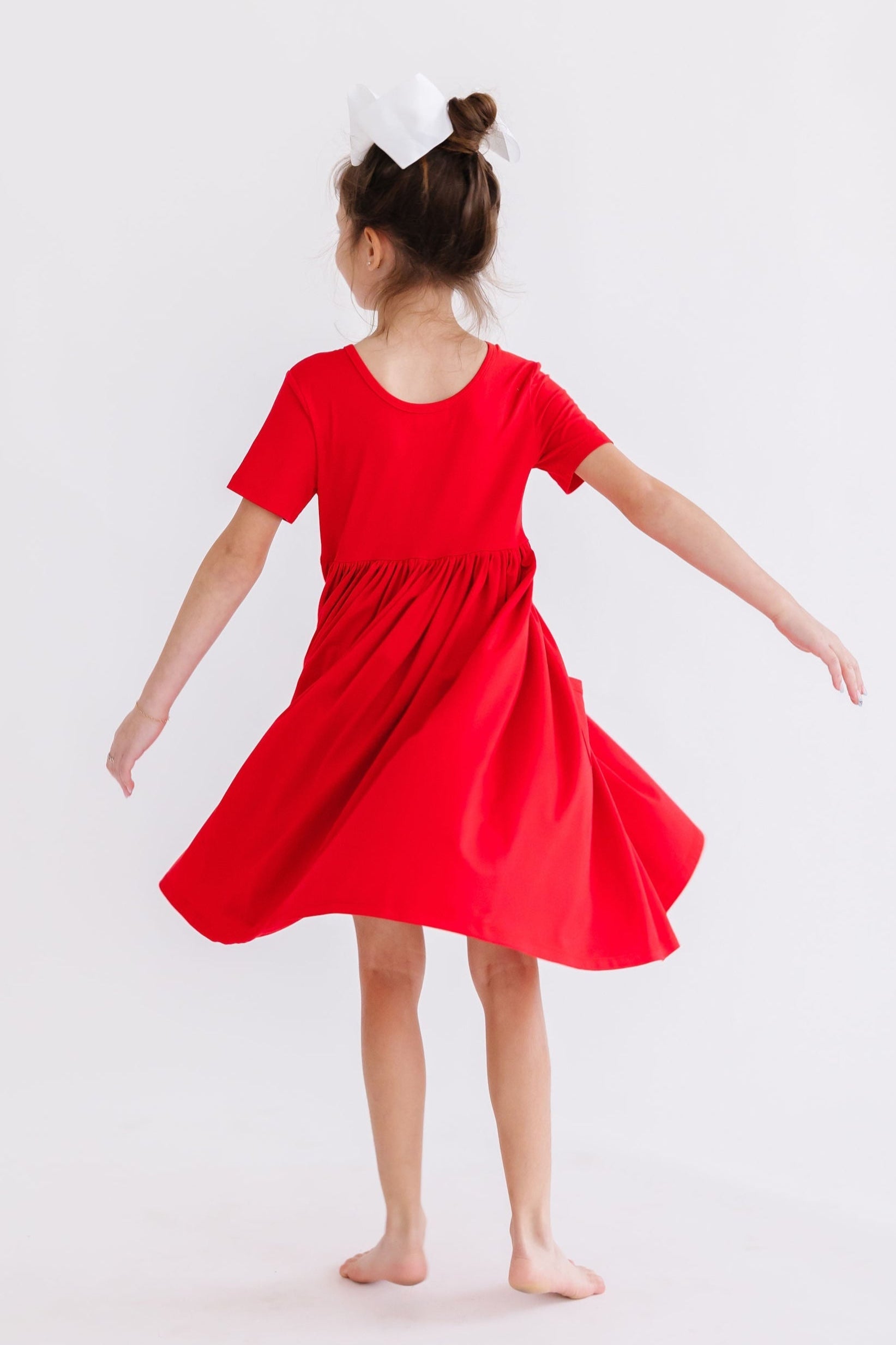 Mila & Rose ® Red S/S Pocket Twirl Dress — main product shot