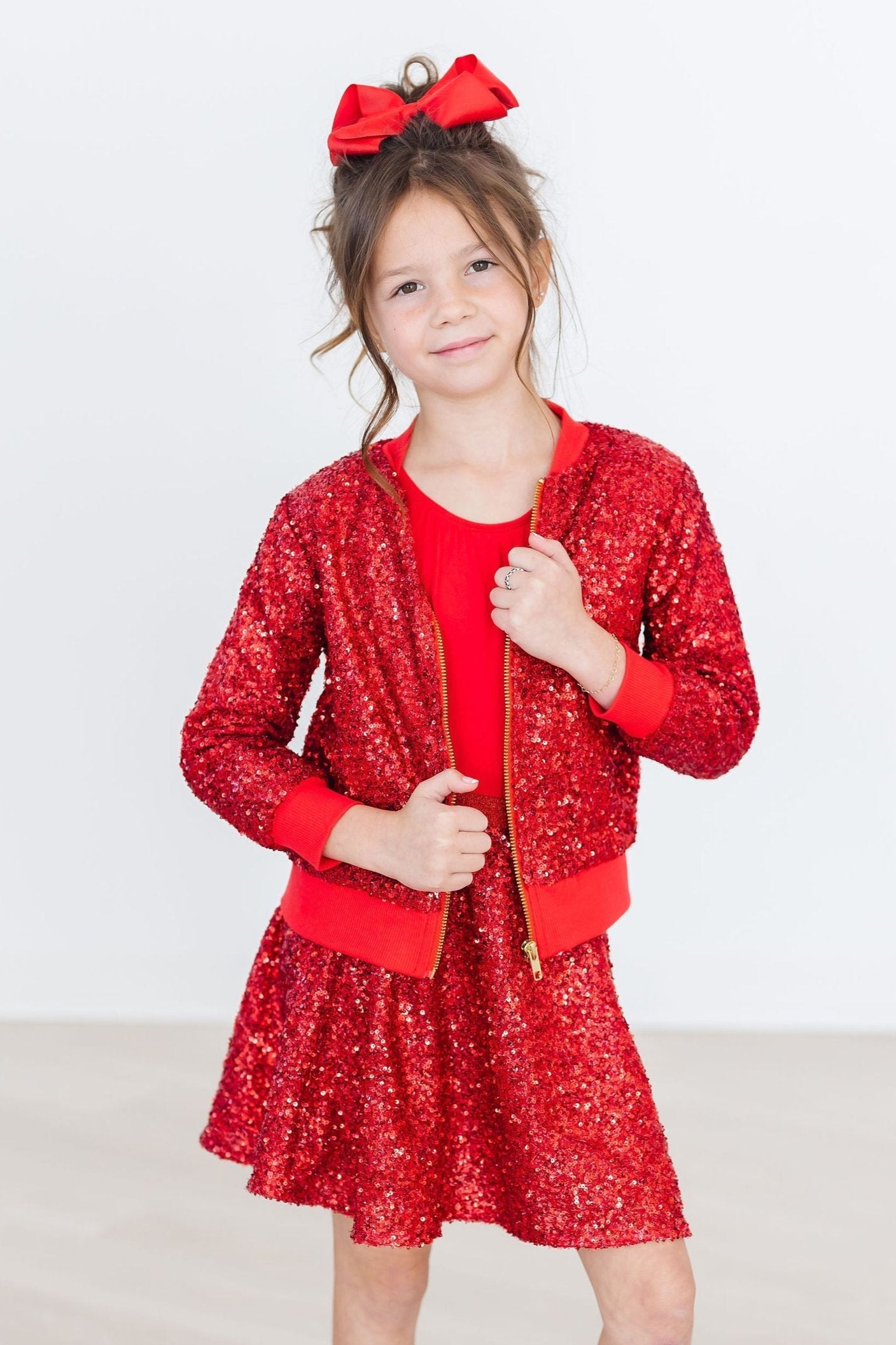Mila & Rose ® Red Sequin Jacket — lifestyle context