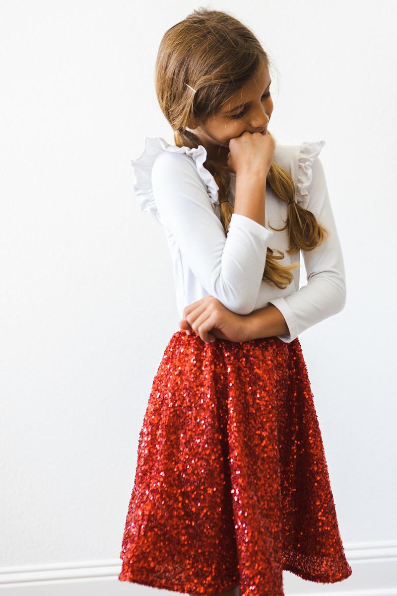 Mila & Rose ® Red Sequin Twirl Skort — packaging
