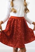Mila & Rose ® Red Sequin Twirl Skort — main product shot