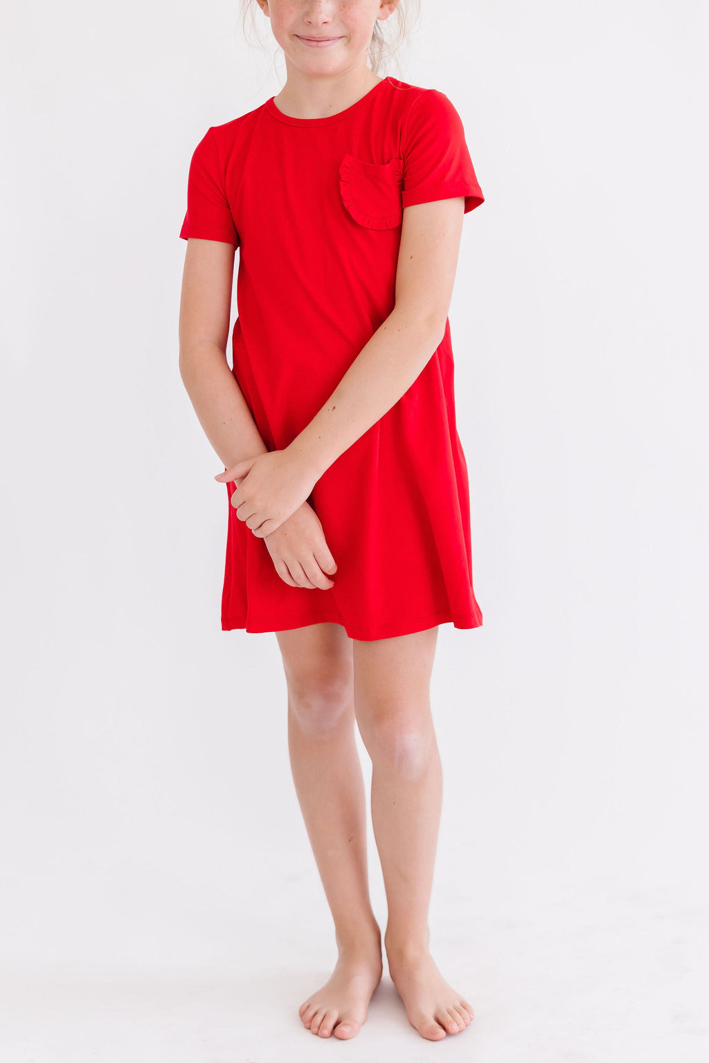 Mila & Rose ® Red T-Shirt Dress — lifestyle context