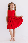 Mila & Rose ® Red Tank Pocket Twirl Dress — main product shot