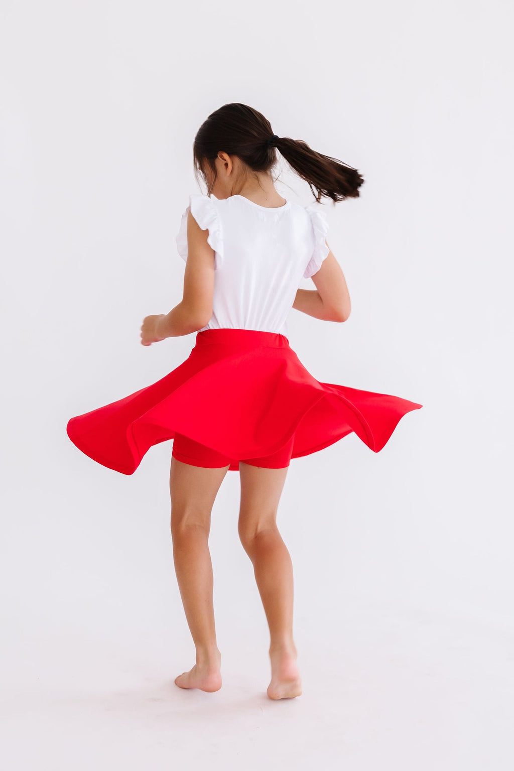 Mila & Rose ® Red Twirl Skort — lifestyle context