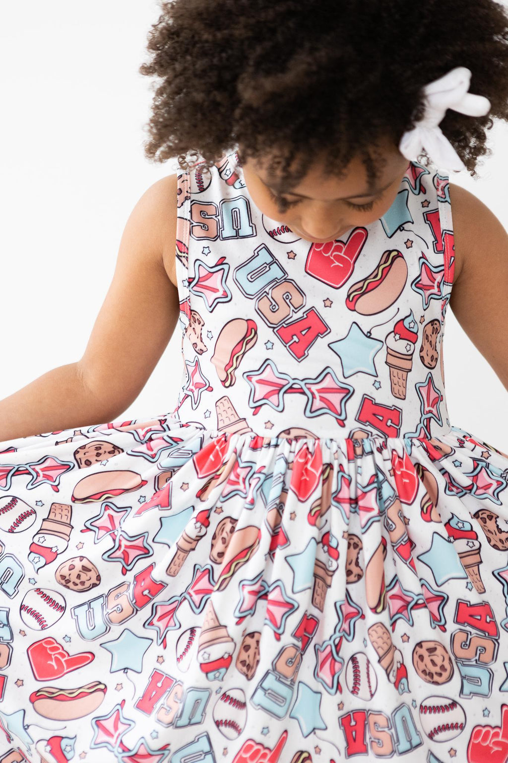 Mila & Rose ® Red, White & BBQ Tank Twirl Dress — main product shot
