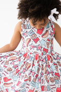 Mila & Rose ® Red, White & BBQ Tank Twirl Dress — main product shot