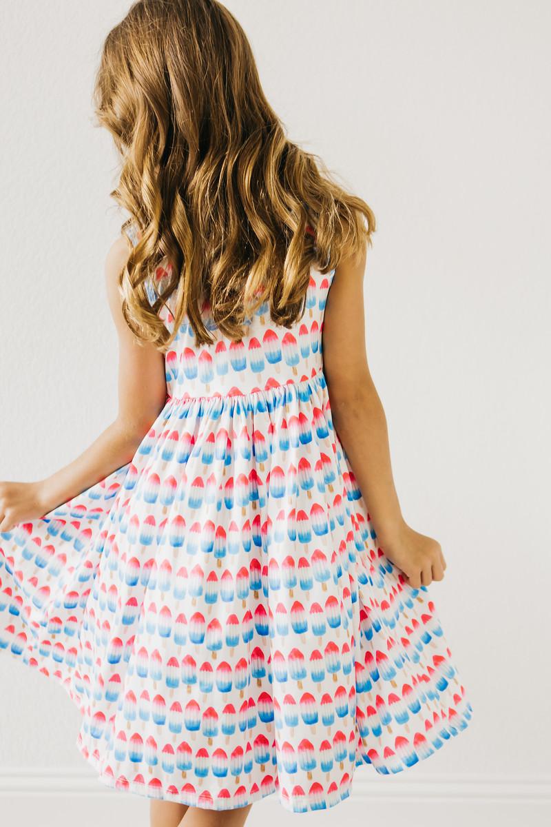 Mila & Rose ® Red, White & Cute Tank Twirl Dress — alternative angle