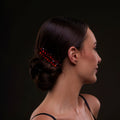 Elegant Red Crystal 2-Piece Hair Comb Set – Bridal Port
