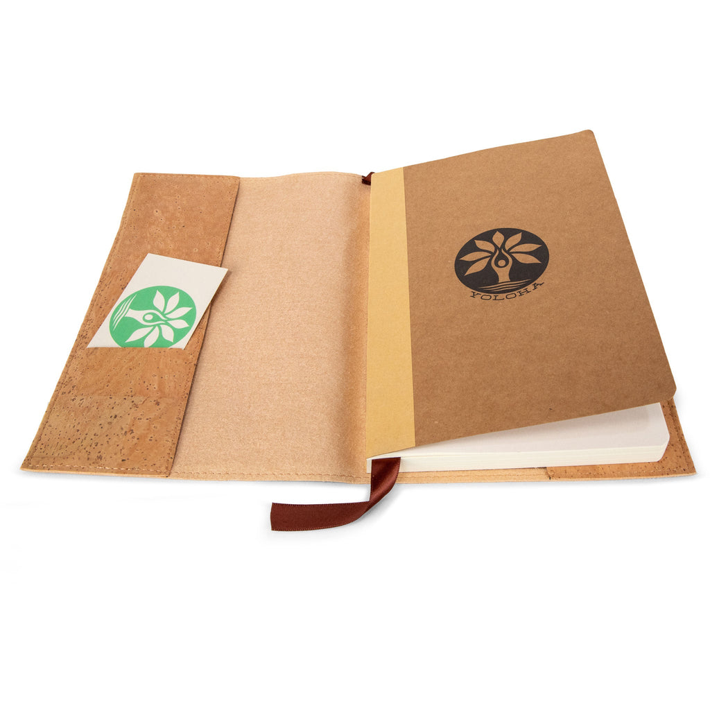 Refillable Cork Journal Book – Yoloha Yoga, view 3