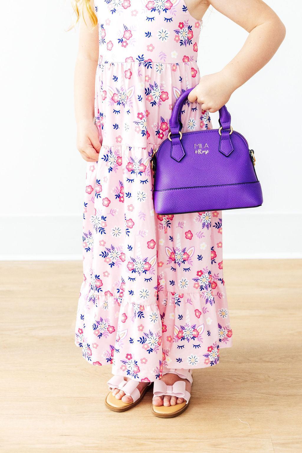 Mila & Rose ® Retro Daydream Ruffle Maxi Dress — side view