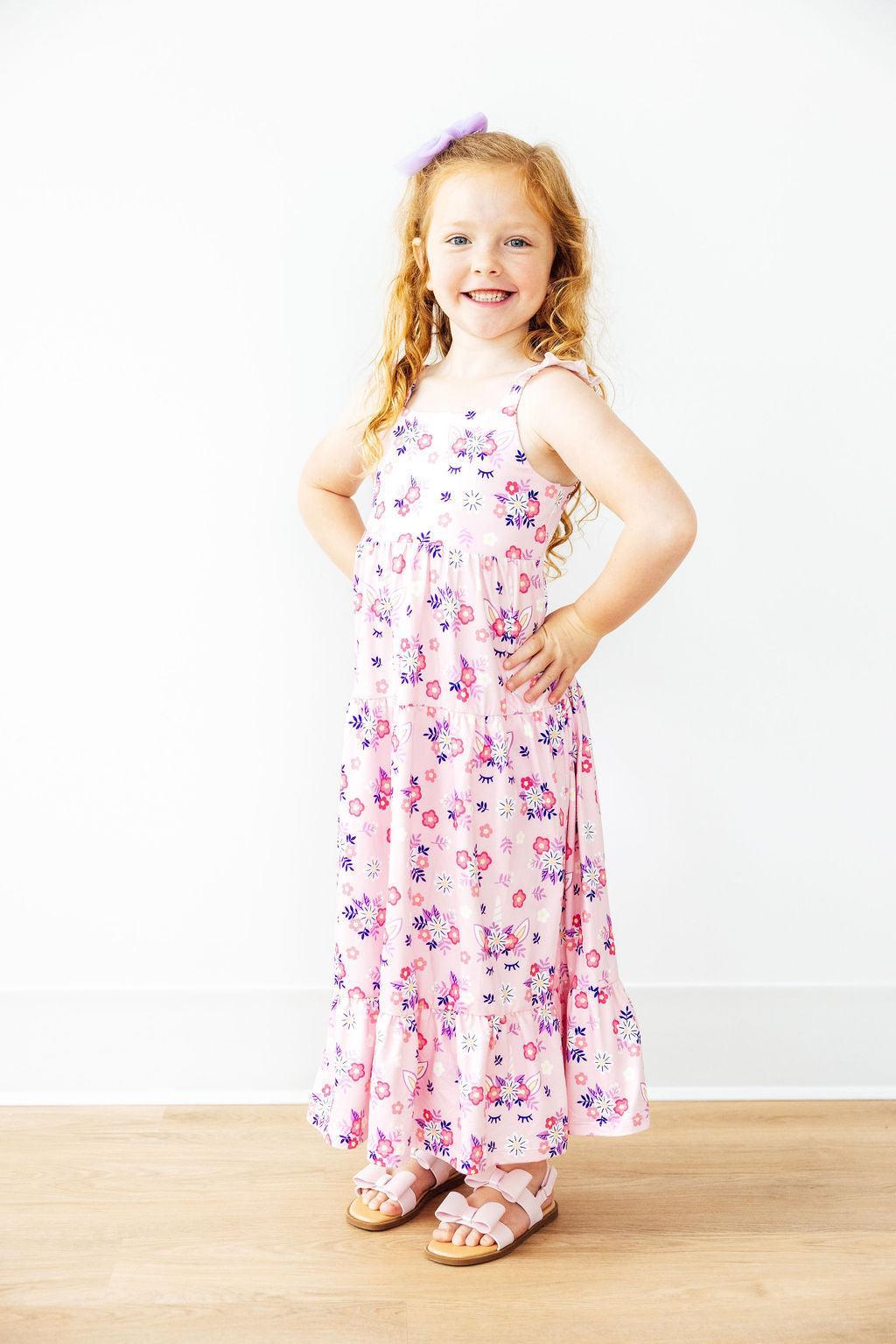 Mila & Rose ® Retro Daydream Ruffle Maxi Dress — alternative angle