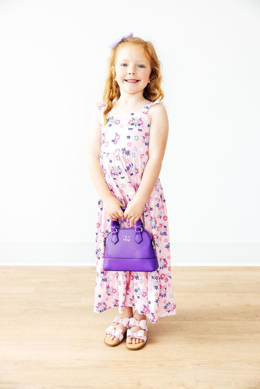 Mila & Rose ® Retro Daydream Ruffle Maxi Dress — in-use photo