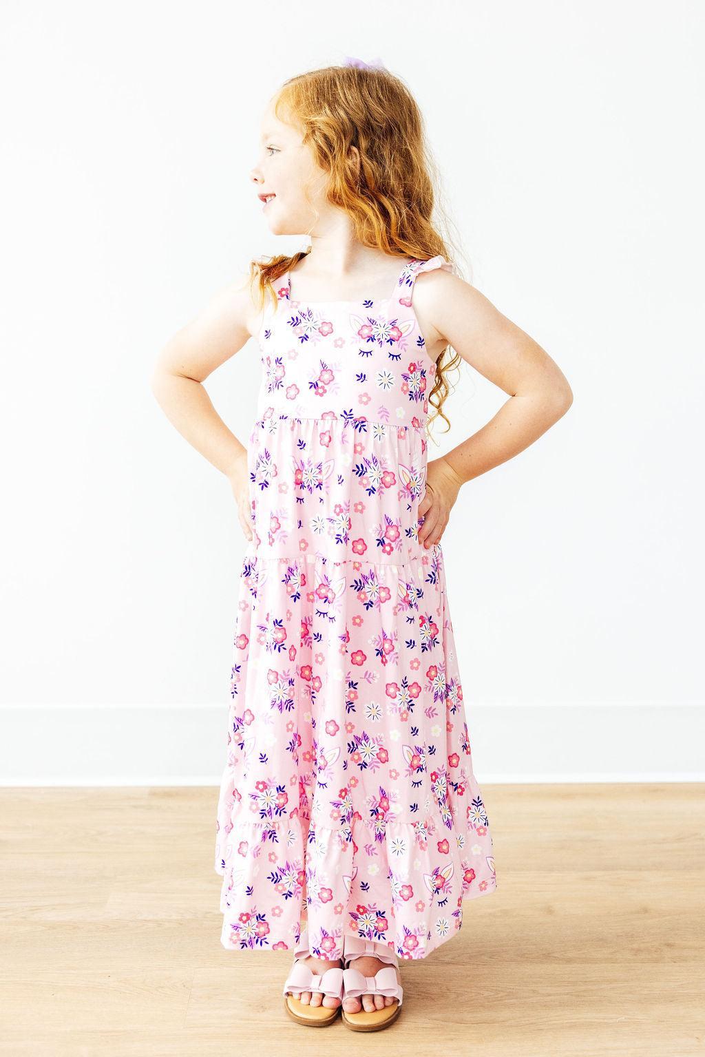 Mila & Rose ® Retro Daydream Ruffle Maxi Dress — main product shot