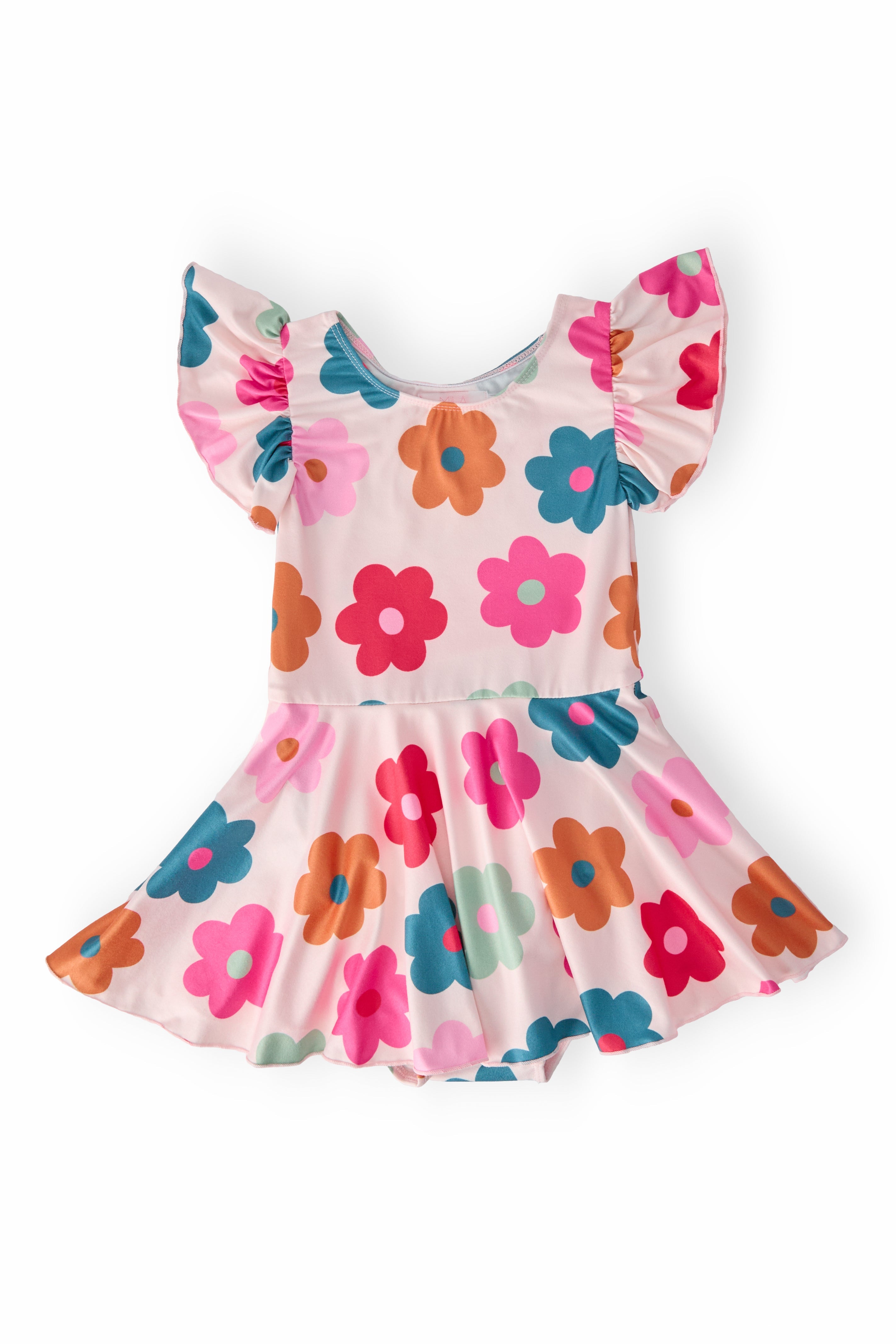 Mila & Rose ® Retro Floral S/S Twirl Leotard — main product shot