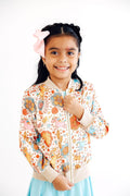 Mila & Rose ® Retro Unicorns Satin Jacket — main product shot