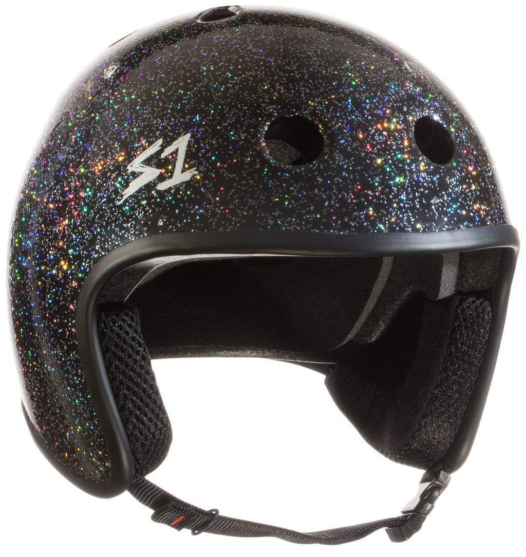 S1 Retro Lifer Helmet - Black Gloss Glitter by Skates USA
