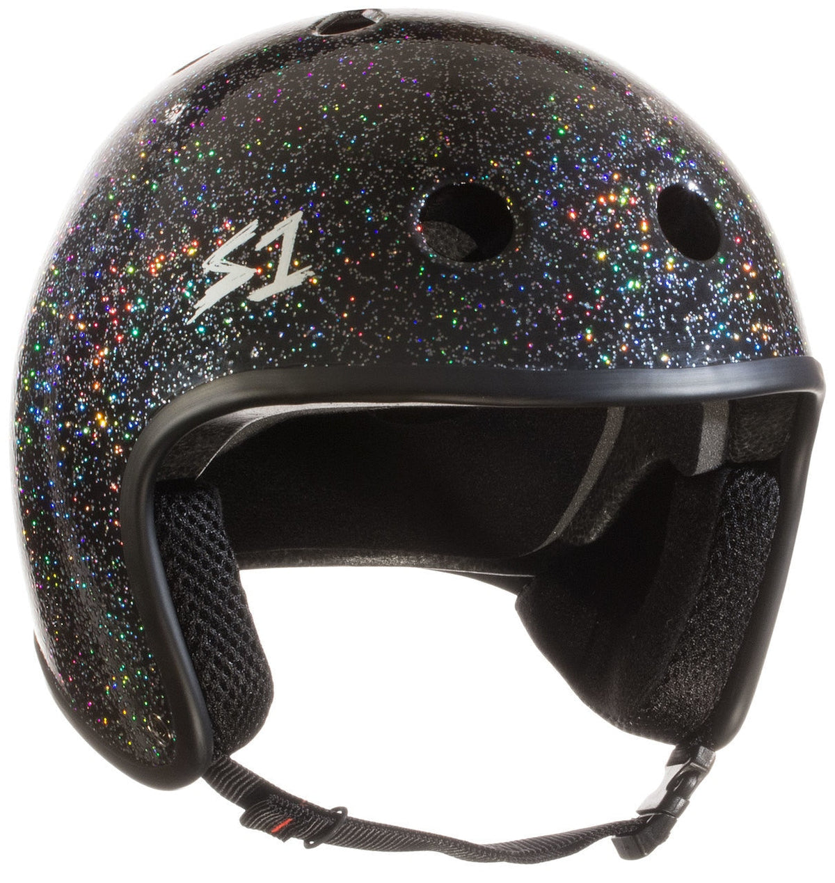S1 Retro Lifer Helmet - Black Gloss Glitter by Skates USA