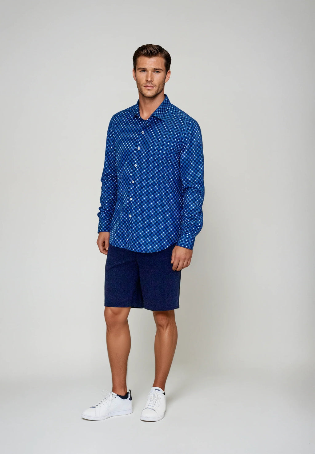 Buki Retro Blues Long Sleeve Tech Shirt — back view