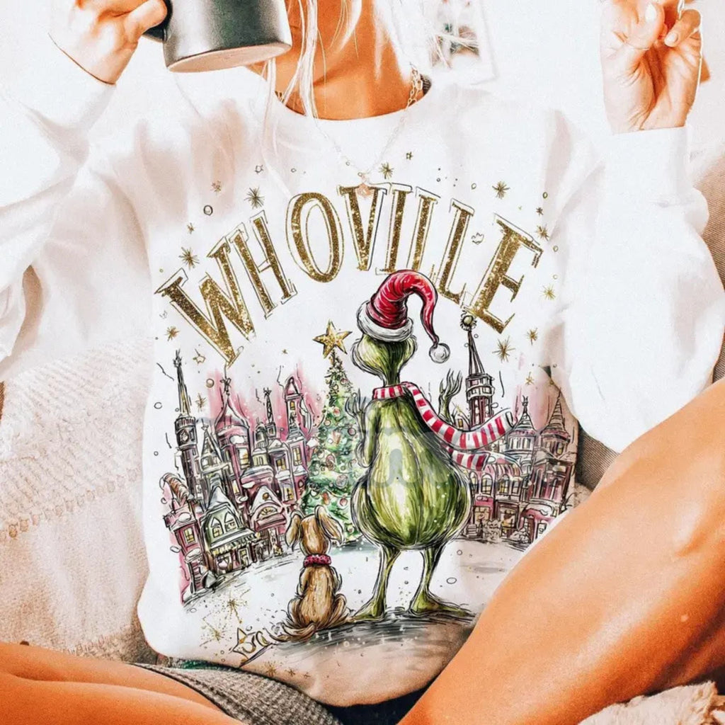 Pasimax Retro Grinchmas Christmas Sweatshirt – Vintage Holiday Movie Pullover for Grinch Fans — main product shot