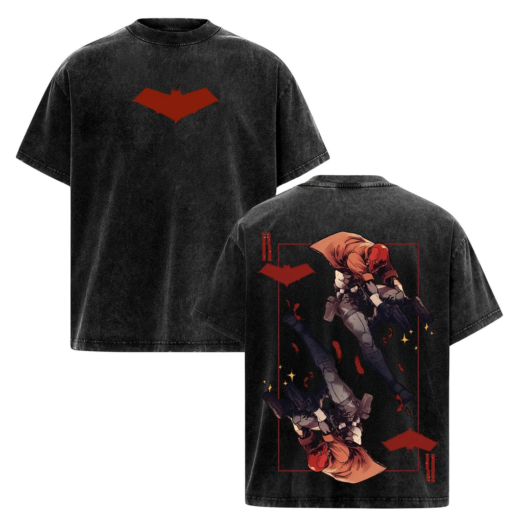 Pasimax Retro Washed Tee Red Hood Print — main product shot