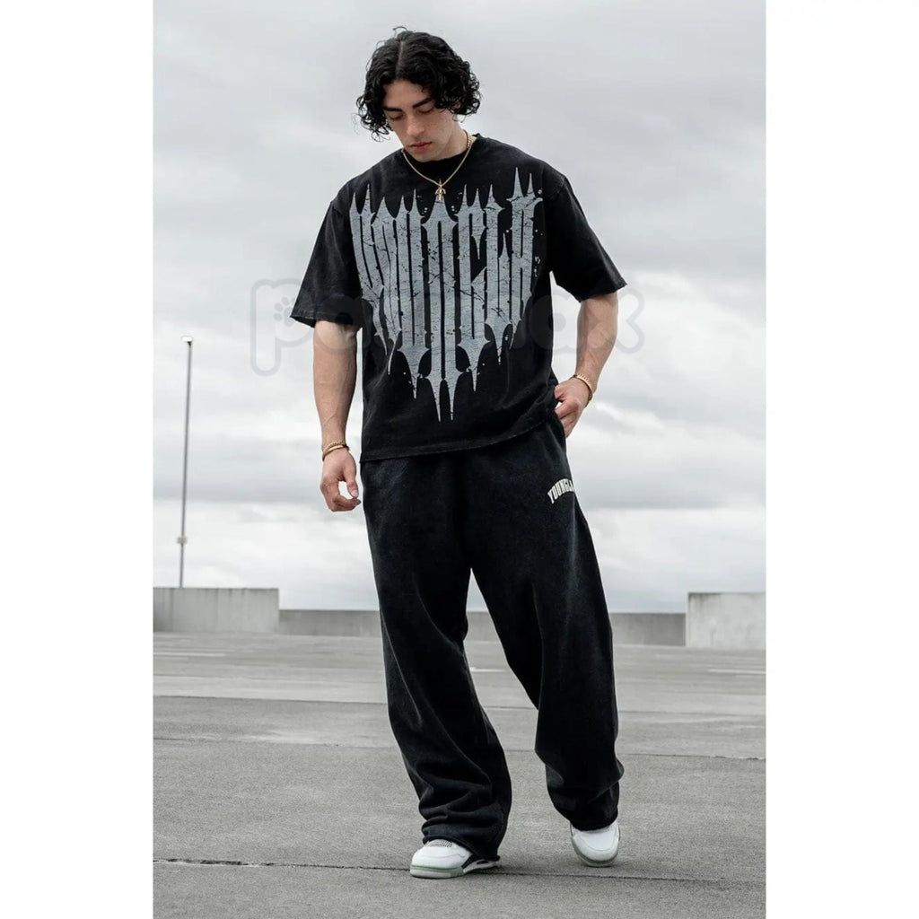 Pasimax "Revenge" Washed T-Shirt – Oversized Gothic Streetwear Graphic Tee, Heavy Vintage Cotton — main product shot