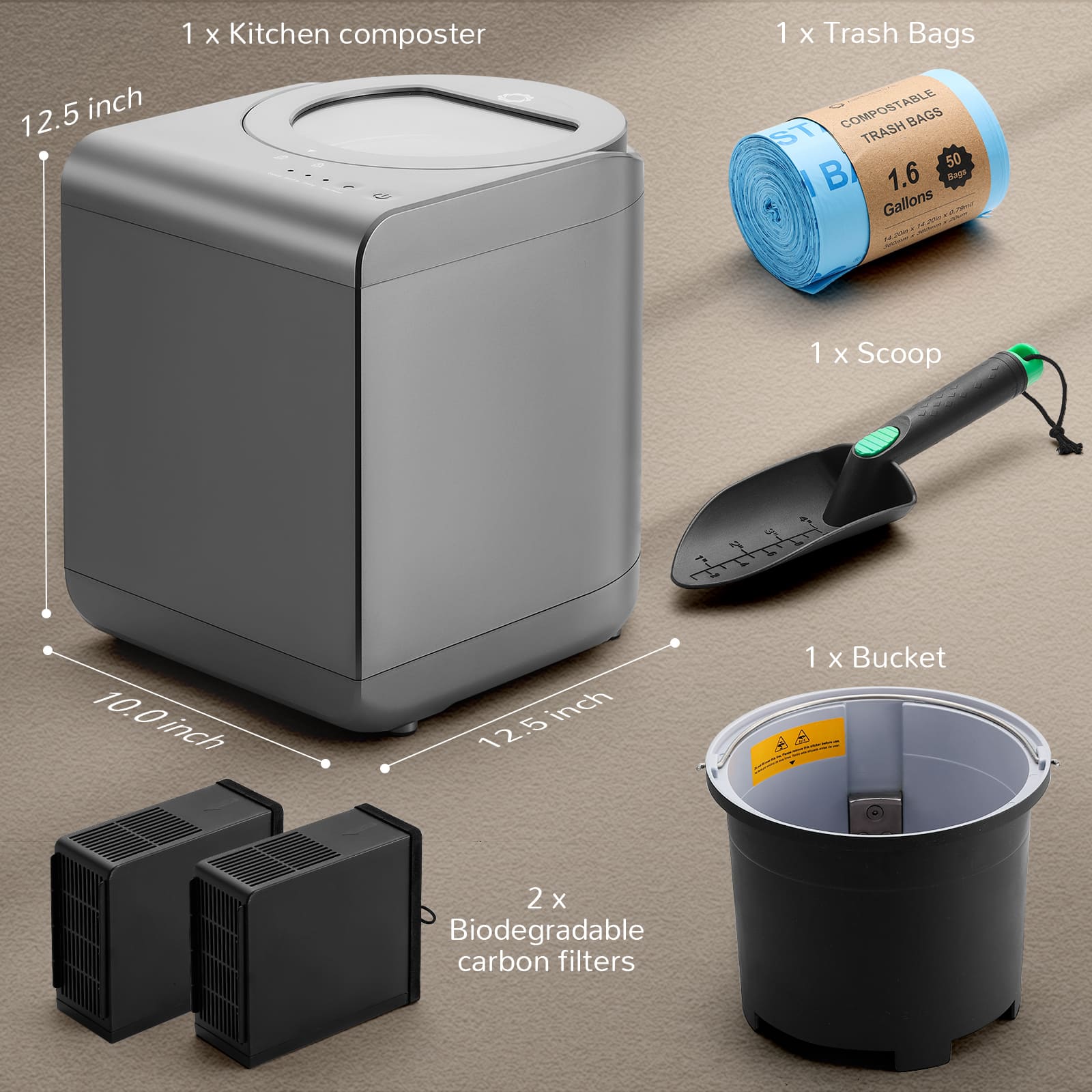 Revive Electric Kitchen Composter, Visual Version – Airthereal, view 12