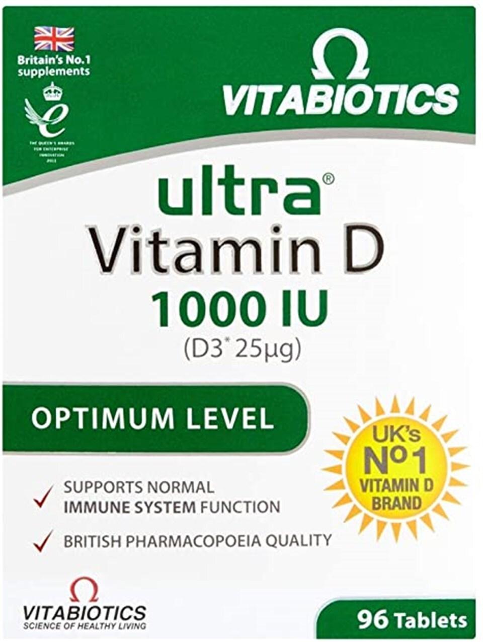 Vitabiotics Ultra Vitamin D 96 Tablet - Vitamin D3 Supplement for Bone Health & Immune Support