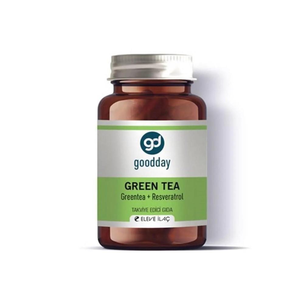Goodday Green Tea Supplement - 60 Tablets, Antioxidant Support with EGCG & Resveratrol