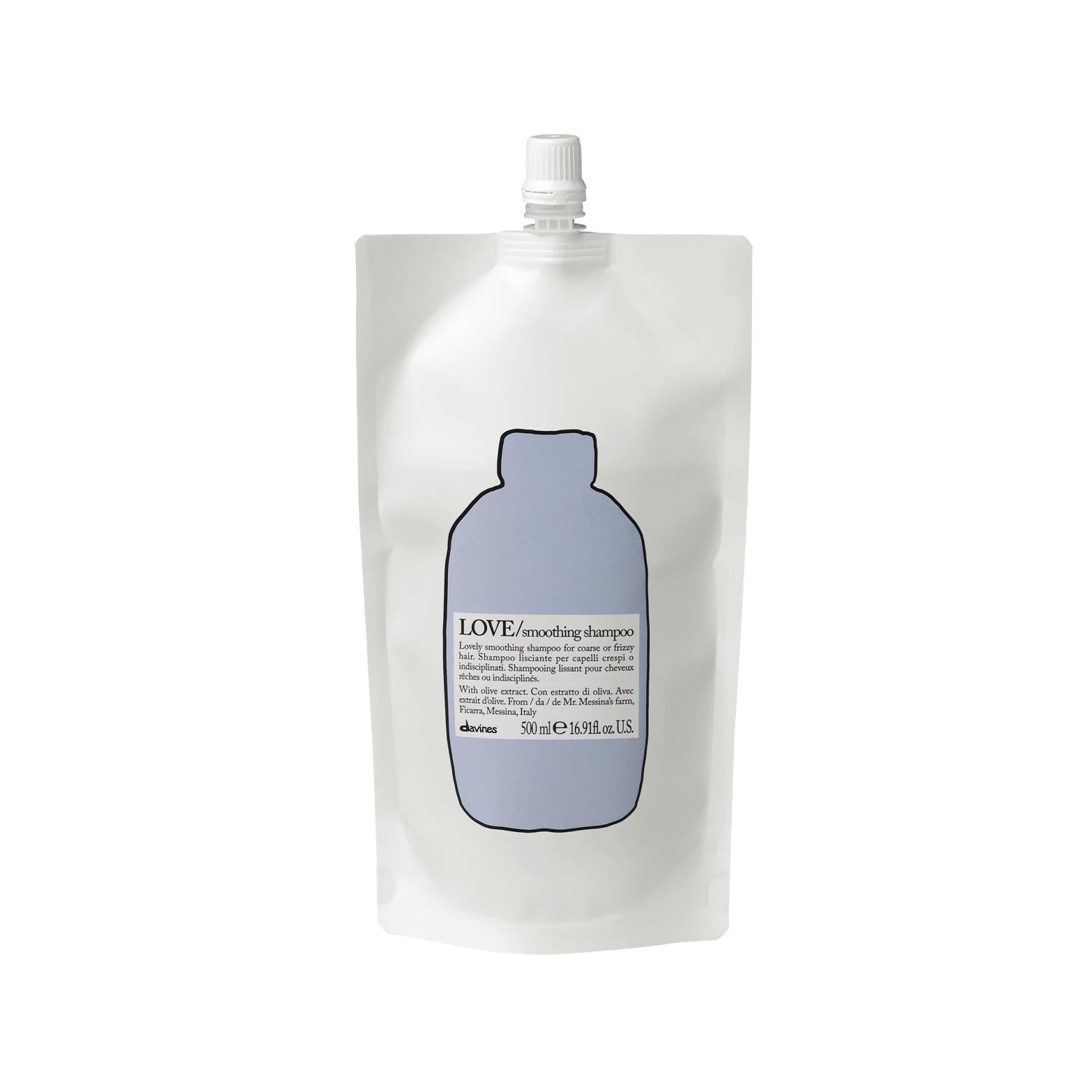 Davines Love Smoothing Shampoo Refill 500ml - Hair Smoothing Product for Curly Hair